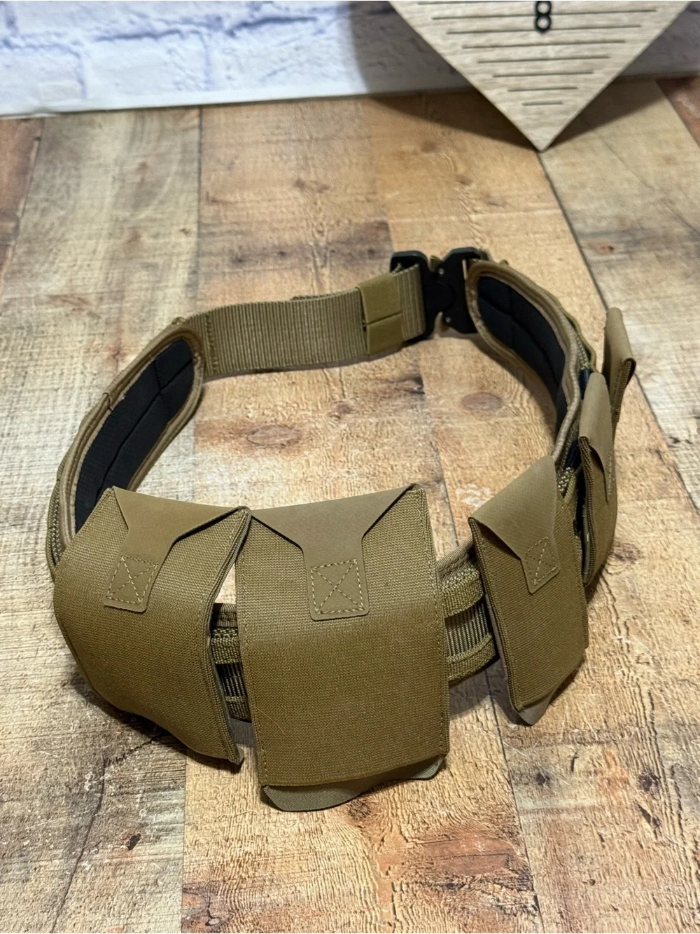 Zero Foxtrot TAC Belt (Tac Gun Belt), size Medium, in coyote brown / tan